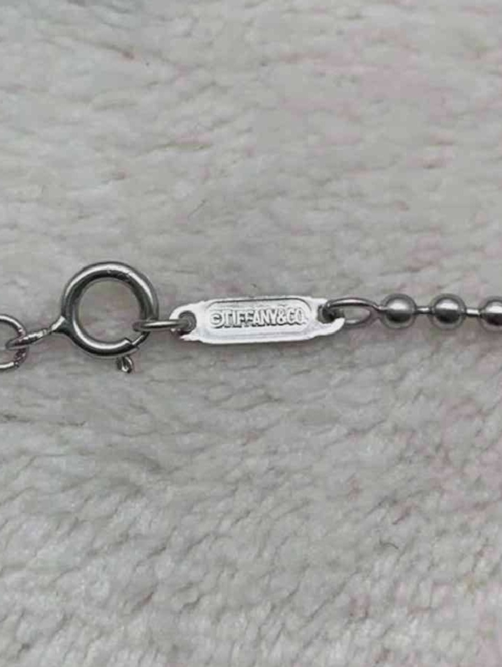 Tiffany & Co. Sterling Silver Dog Tag Pendant Necklace - Turquoise Pouch - Picture 7 of 9